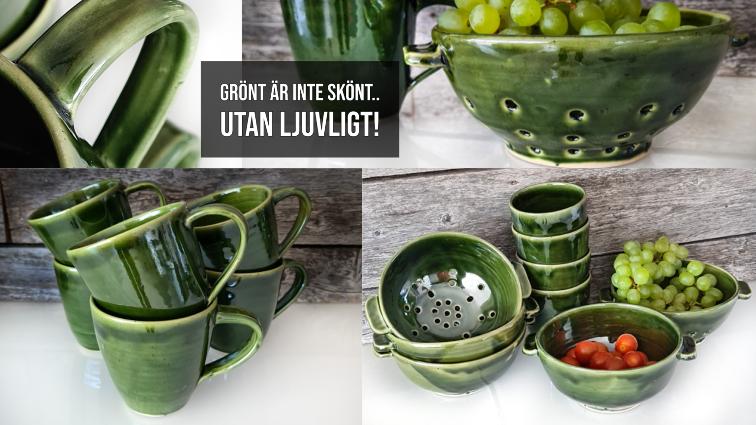 Keramik från Drejat.se Gröna serien